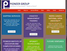 Tablet Screenshot of pioneergroupindia.com